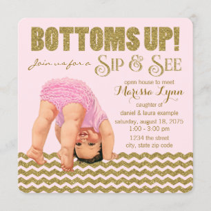 Girls Sip and See Invitation