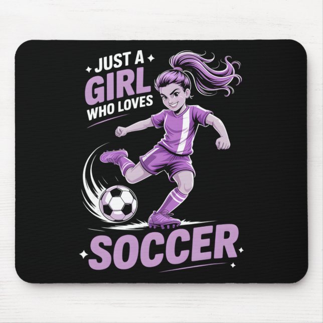 Girls Soccer _1  Mouse Pad (Front)
