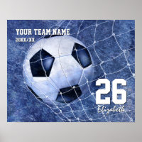 Girls' soccer commemorative team her name number