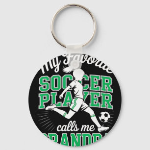 Girls Soccer Favourite Soccer Player Calls Me Gran Keychain
