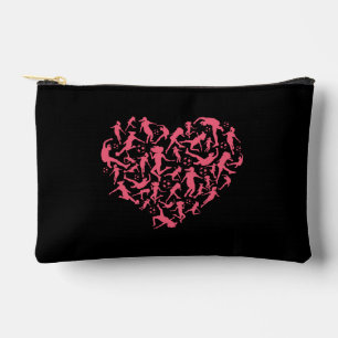 Girls Soccer Heart - Women Players Accessory Pouch