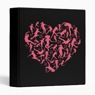 Girls Soccer Heart - Women Players Binder