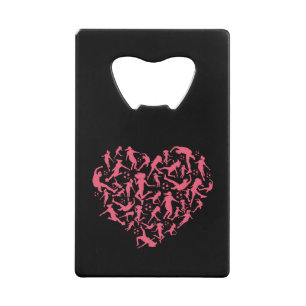 Girls Soccer Heart - Women Players Credit Card Bottle Opener