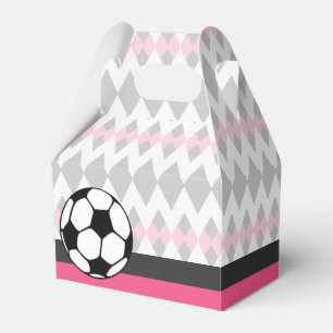 Girl's Soccer Party Custom Birthday Favor Box