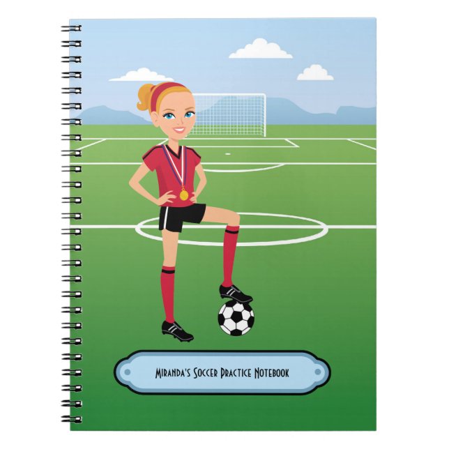 Girl's Soccer Practice Notebook (Front)