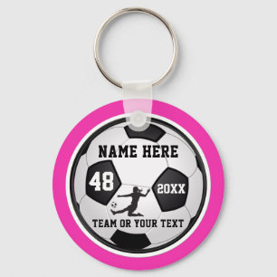 Girls Soccer Team Gifts, Your Colours and Text Keychain