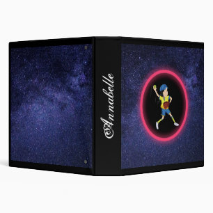 Girls Softball Galaxy 3 Ring Binder