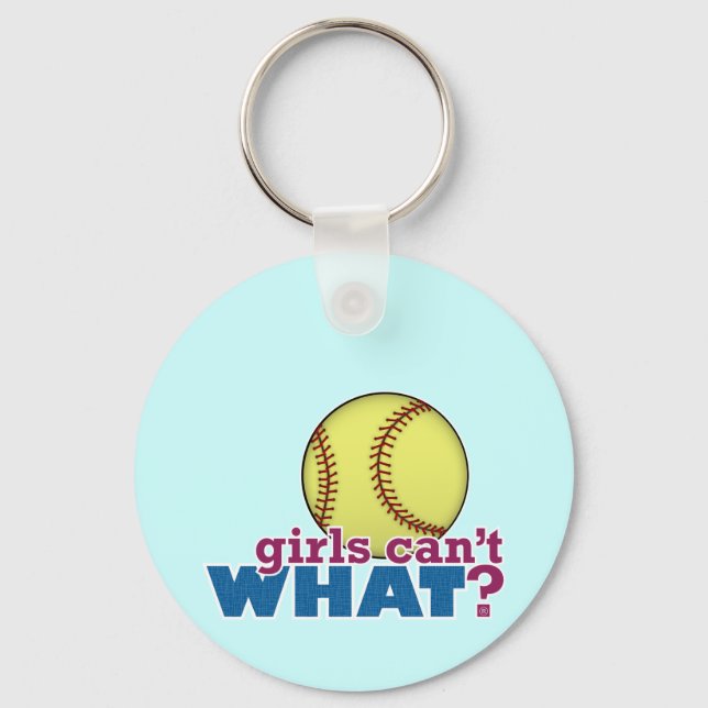 Girls Softball Keychain (Front)