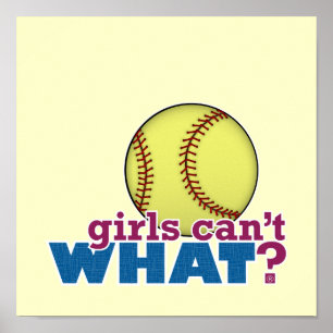 Girls Softball Poster
