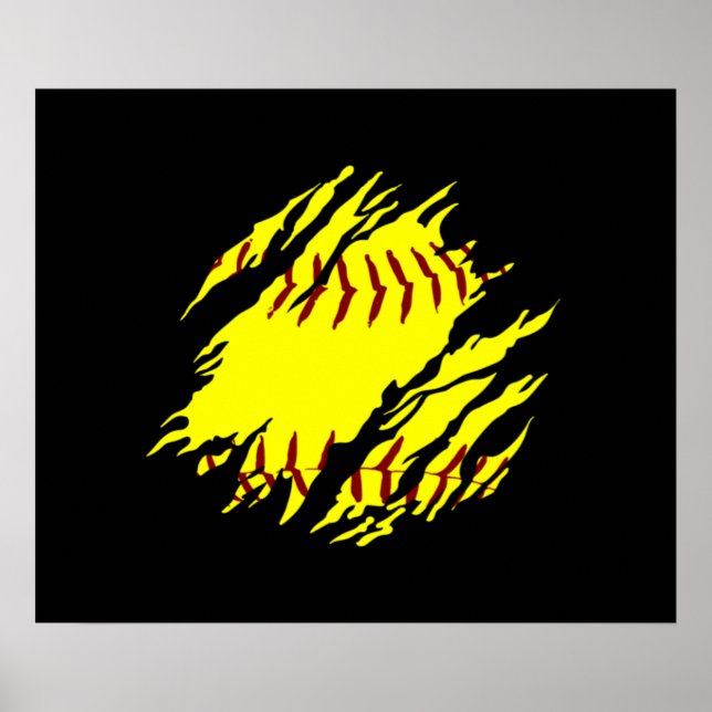 Girls Softball Stitches Fastpitch Gear Poster (Front)