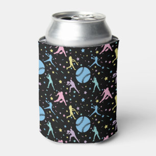 Girls Softball - Women Players with Stars Can Cooler