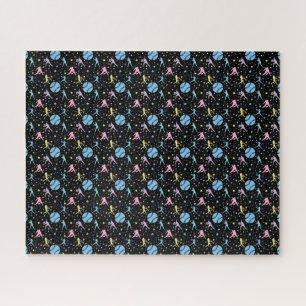 Girls Softball - Women Players with Stars Jigsaw Puzzle
