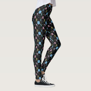 Girls Softball - Women Players with Stars Leggings
