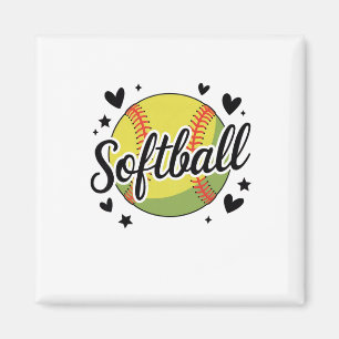Girls Softll Cute Youth Fastpitch Player Magnet