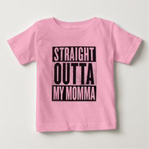 Girl's Straight Outta My Momma Funny Kid Tee