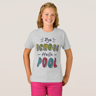 Girls' Summer Freedom Tee - Colourful "Bye School