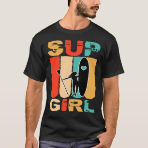 Girls SUP Stand Up Paddling Surfer Surfing T-Shirt