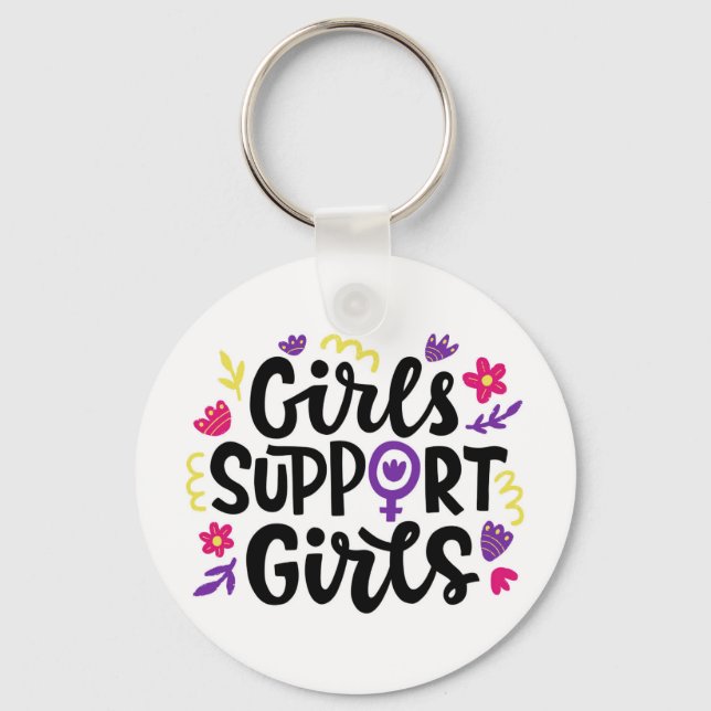 Girls Support Girls Keychain (Front)