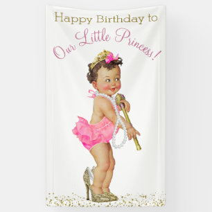 Girls Sweet Little Princess Birthday Party Banner
