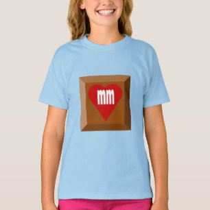 Girls T-Shirt blue LOVE CHOCOLATE