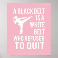 Girl's Taekwondo Karate Black Belt Congratulations