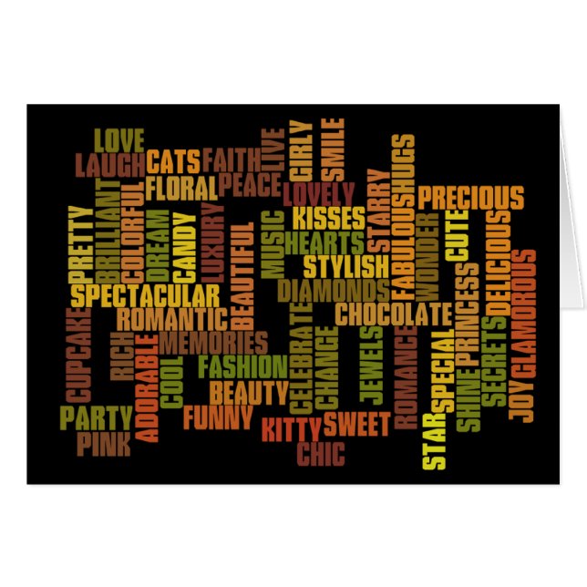 girls tags, girly words (Front Horizontal)