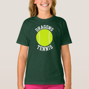 Girls' Tennis Custom Team Name or Text T-Shirts