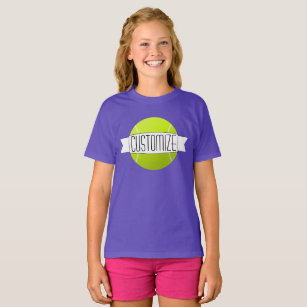Girls Tennis Custom Text Team T-shirts