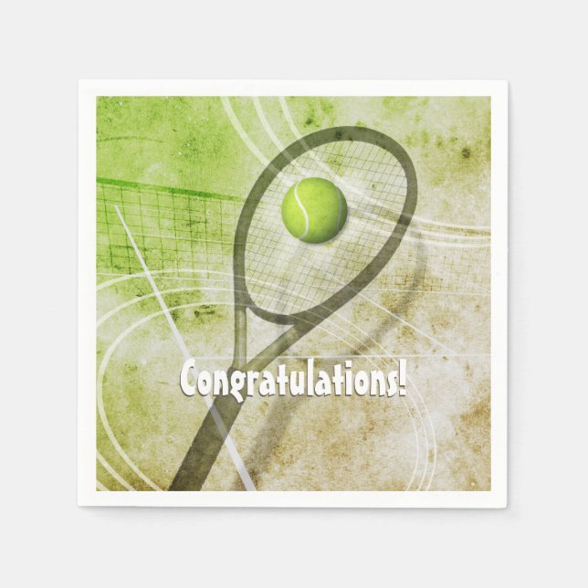 Girl's tennis personalized napkin (Front)