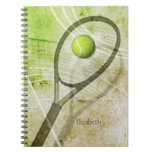 girls tennis personalized notebook