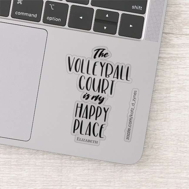Girl's "The volleyball court is my happy place" (Detail)
