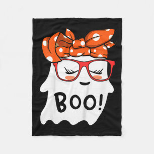 Girls Toddler Happy Halloween Ghost With Bandana S Fleece Blanket