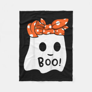 Girls Toddler Happy Halloween Ghost With Bandana S Fleece Blanket