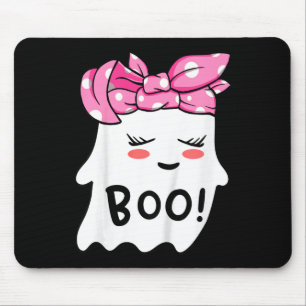 Girls Toddler Happy Halloween Ghost With Bandana S Mouse Pad