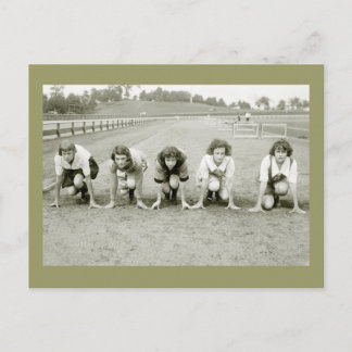 Girls Track, 1920s Postcard