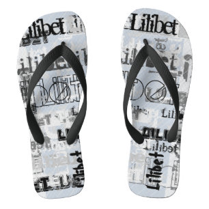 Girls Trendy Named Dusty Blue Gifts Accessories Flip Flops