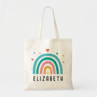 Girls Trendy Whimsical Rainbow Cartoon Name Kids