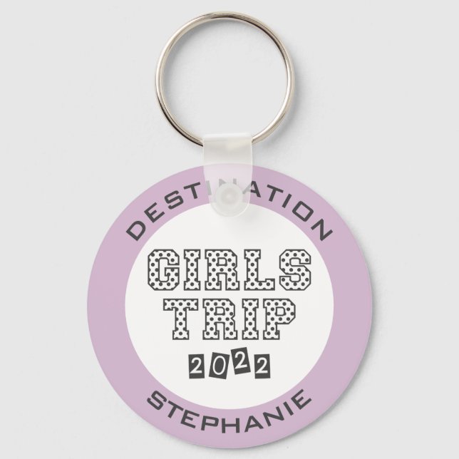 Girls Trip 2022 Girls Weekend Vacation Custom Keychain (Front)