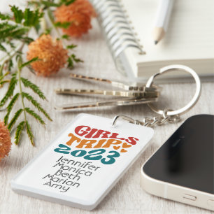 Girl's Trip 2023 Customizable Colours and Text Keychain