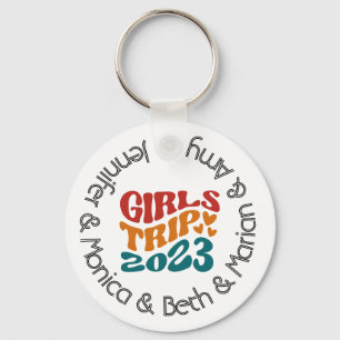 Girl's Trip 2023 Customizable Colours and Text Keychain
