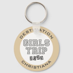 Girls Trip 2023 Girls Weekend Vacation Custom Keychain