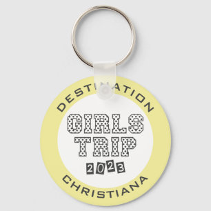 Girls Trip 2023 Girls Weekend Vacation Custom Keychain
