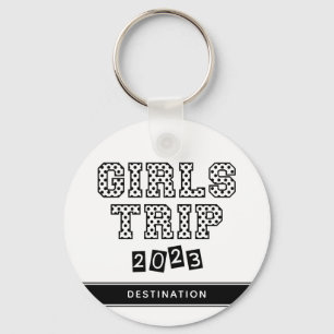 Girls Trip 2023 Girls Weekend Vacation Custom Keychain
