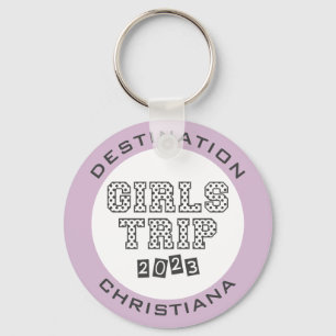 Girls Trip 2023 Girls Weekend Vacation Custom Keychain