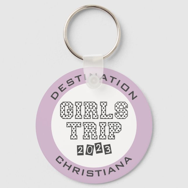 Girls Trip 2023 Girls Weekend Vacation Custom Keychain (Front)