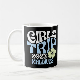 Girls Trip 2023 Maldives Beach Destination Retro G Coffee Mug