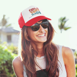 Girl's Trip 2024 Customizable Colors and Text Trucker Hat