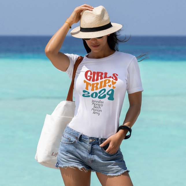Girl's Trip 2024 Customizable Colours and Text T-Shirt (Creator Uploaded)