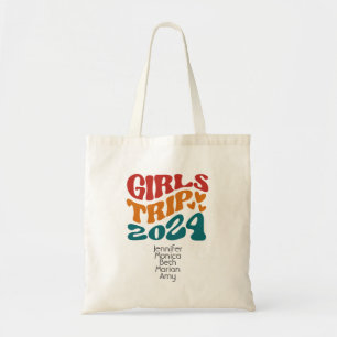 Girl's Trip 2024 Customizable Colours and Text Tote Bag