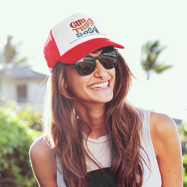 Girl's Trip 2024 Customizable Colours and Text Trucker Hat (Creator Uploaded)